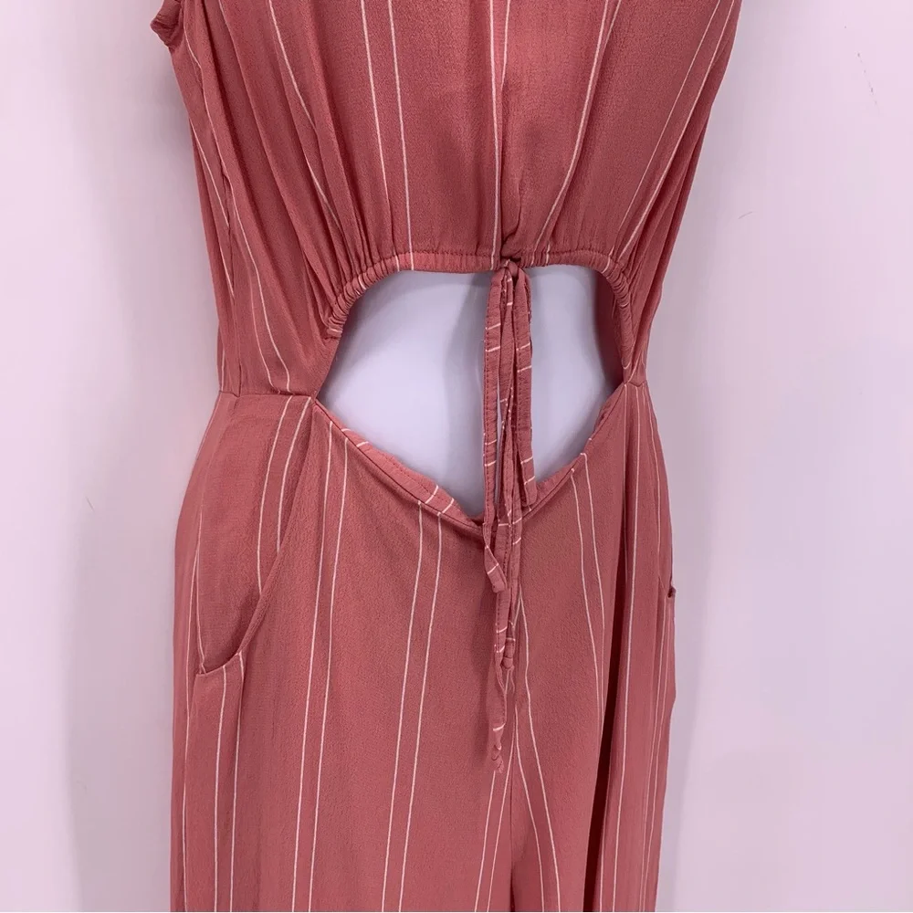 Leith Pink and White Cutout Pantsuit Size Small